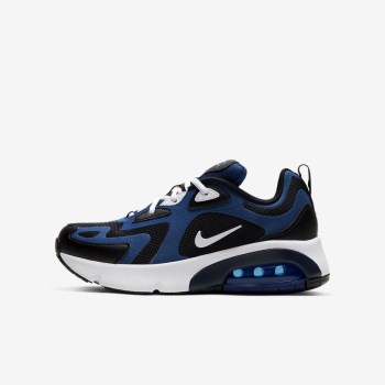 Nike Air Max 200 - Nagyobb Gyerek Utcai Cipő - Királykék/Fekete/Fehér